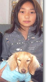 小学生Marieちゃん、大好きな愛犬と